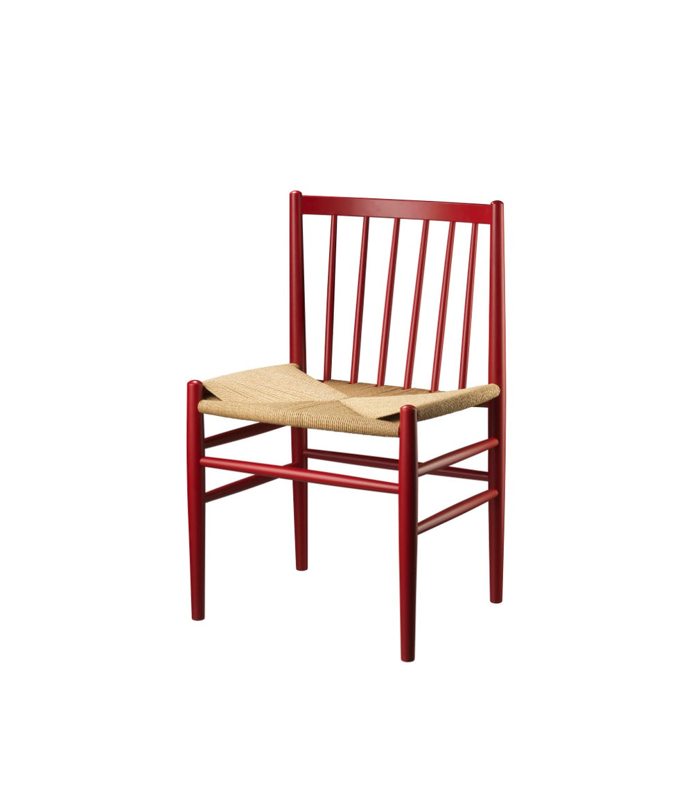 FDB Møbler Chair in solid beech (ruby red), designed by Jørgen Bækmark