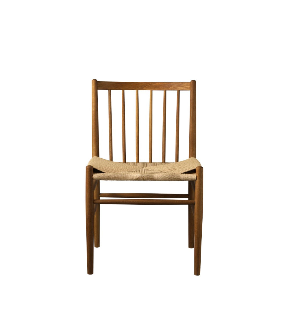 FDB Møbler Chair in smoked solid oak, designed by Jørgen Bækmark