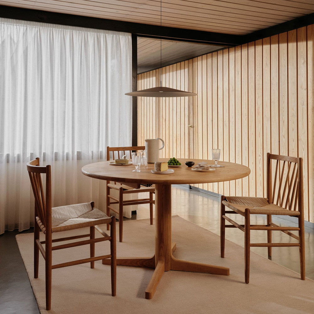 FDB Møbler Chair in smoked solid oak, designed by Jørgen Bækmark