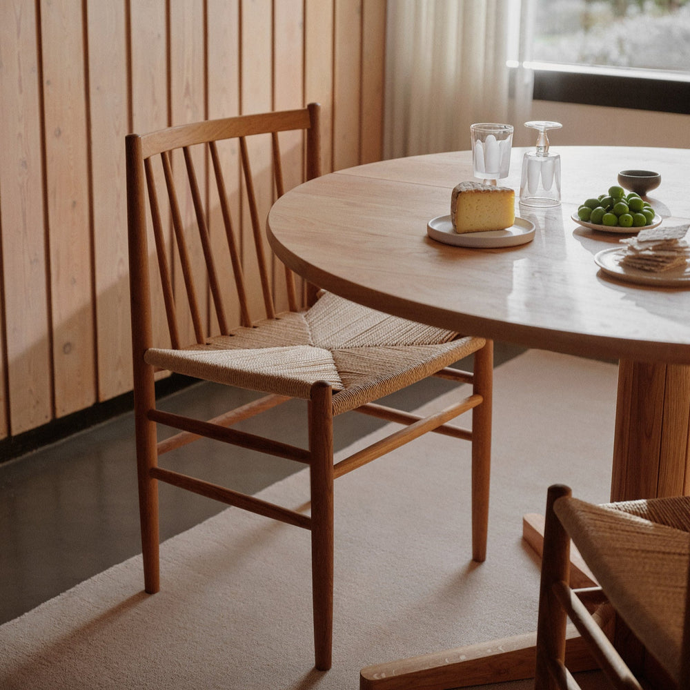 FDB Møbler Chair in smoked solid oak, designed by Jørgen Bækmark