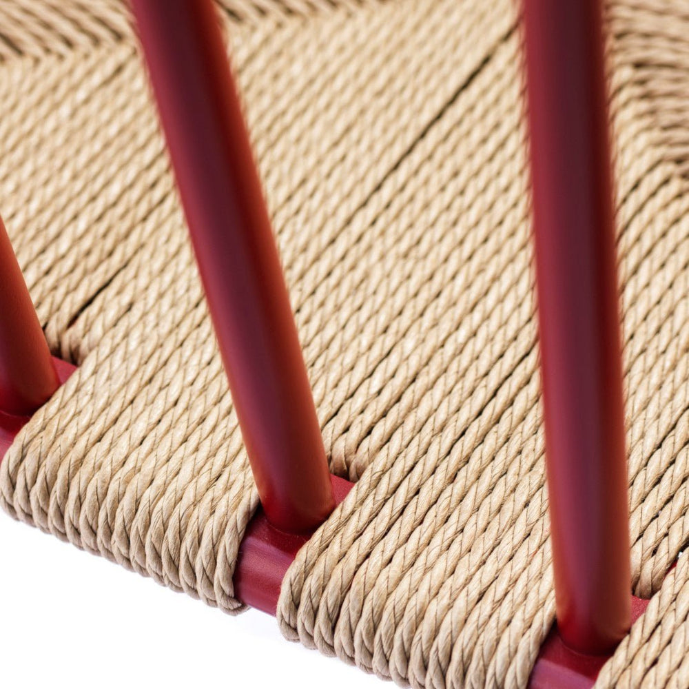 FDB Møbler Chair in solid beech (ruby red), designed by Jørgen Bækmark