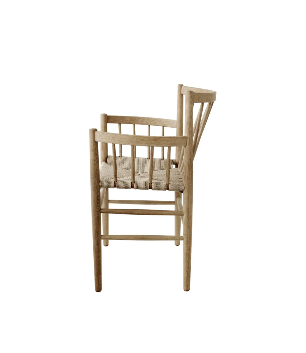 FDB Møbler Chair in lacquered solid oak, designed by Jørgen Bækmark