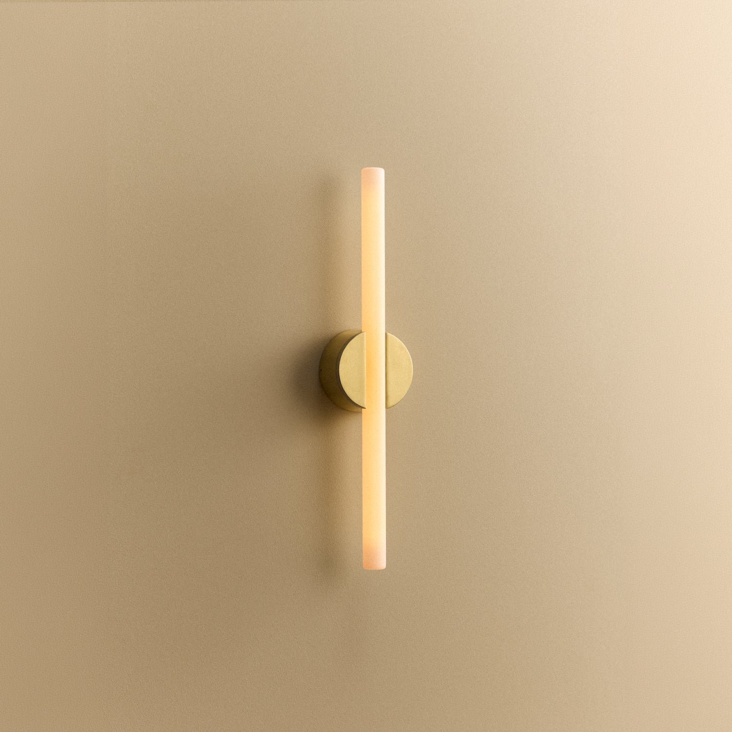 Kilter 2.0 Wall Light in Brushed Brass, small size, 2200K