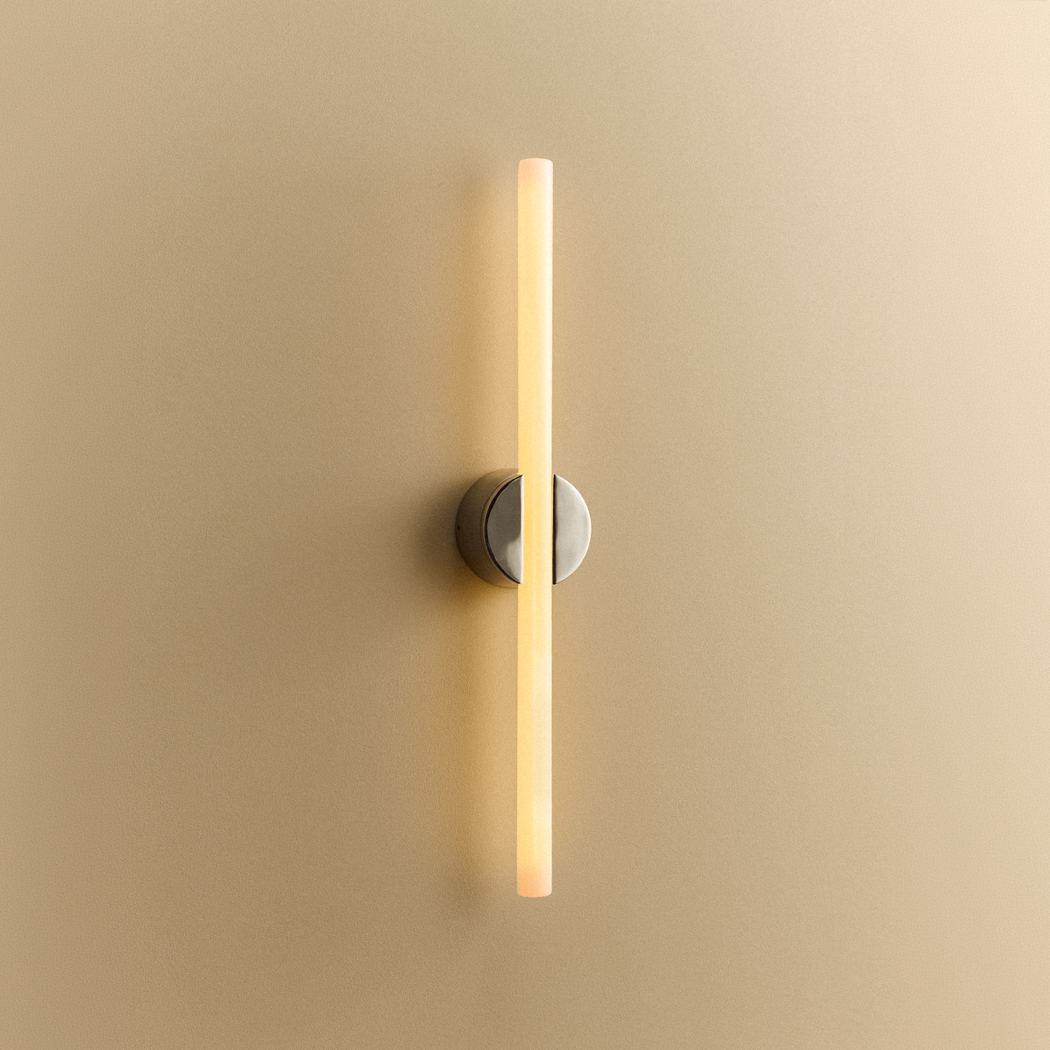 Kilter 2.0 Wall Light in Polished Stainless Steel, large size, 2200K