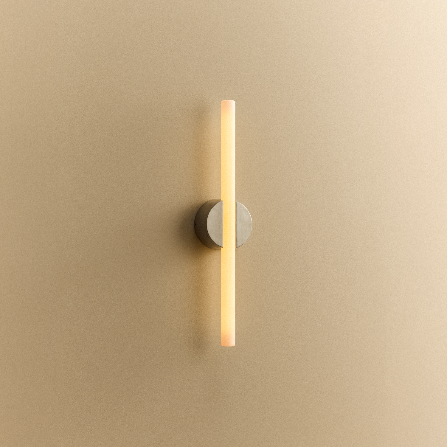 Kilter 2.0 Wall Light in Brushed Stainless Steel, small size, 2200K