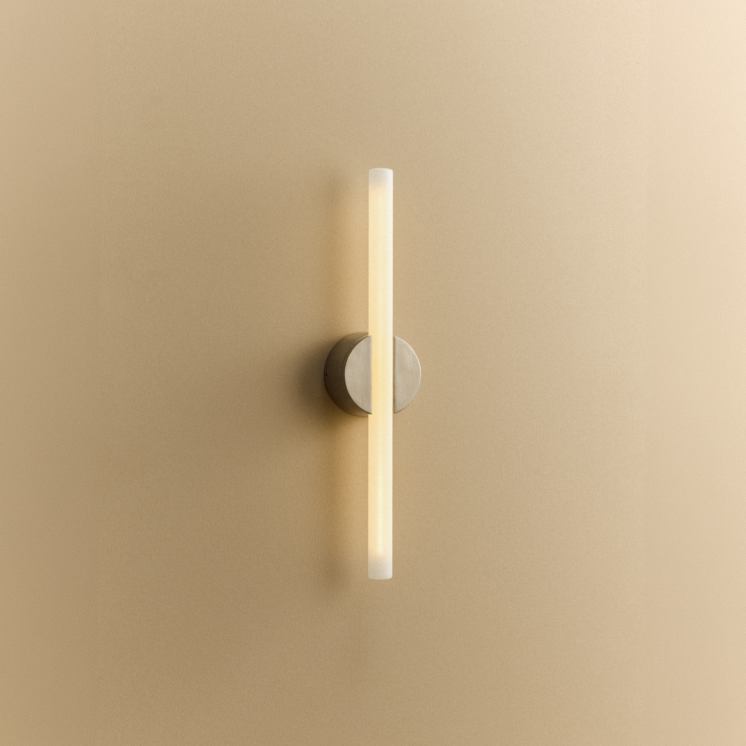 Kilter 2.0 Wall Light in Brushed Stainless Steel, small size, 2700K