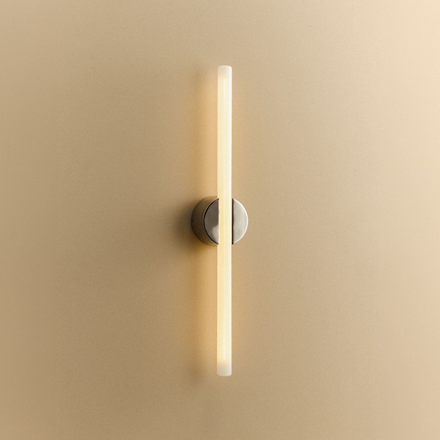 Kilter 2.0 Wall Light in Polished Stainless Steel, large size, 2700K