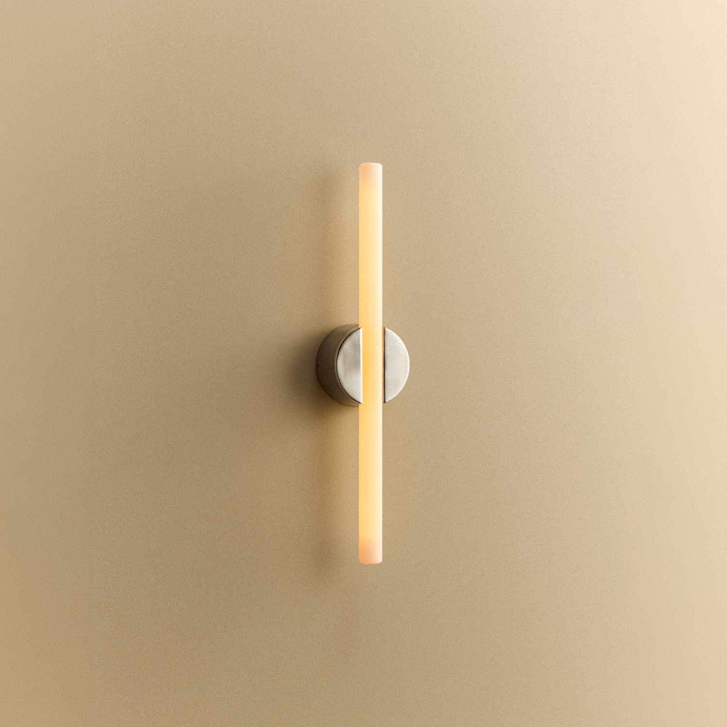 Kilter 2.0 Wall Light in Polished Stainless Steel, small size, 2200K