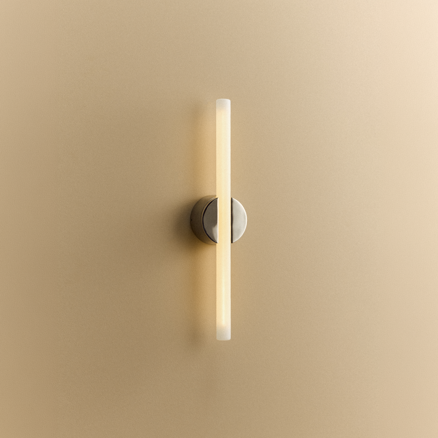 Kilter 2.0 Wall Light in Polished Stainless Steel, small size, 2700K