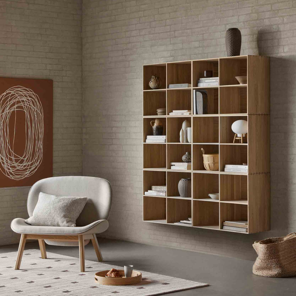 FDB Møbler Suru Lounge chair in solid oak (dark beige)