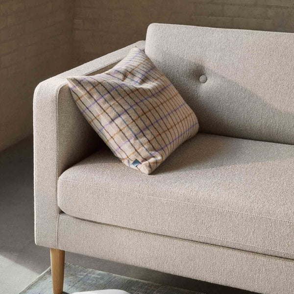 FDB Møbler Firhøj 3-Person couch in solid oak (beige grey)