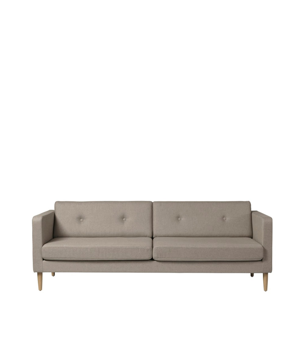 FDB Møbler Firhøj 2,5 pers. couch in solid oak (light brown)