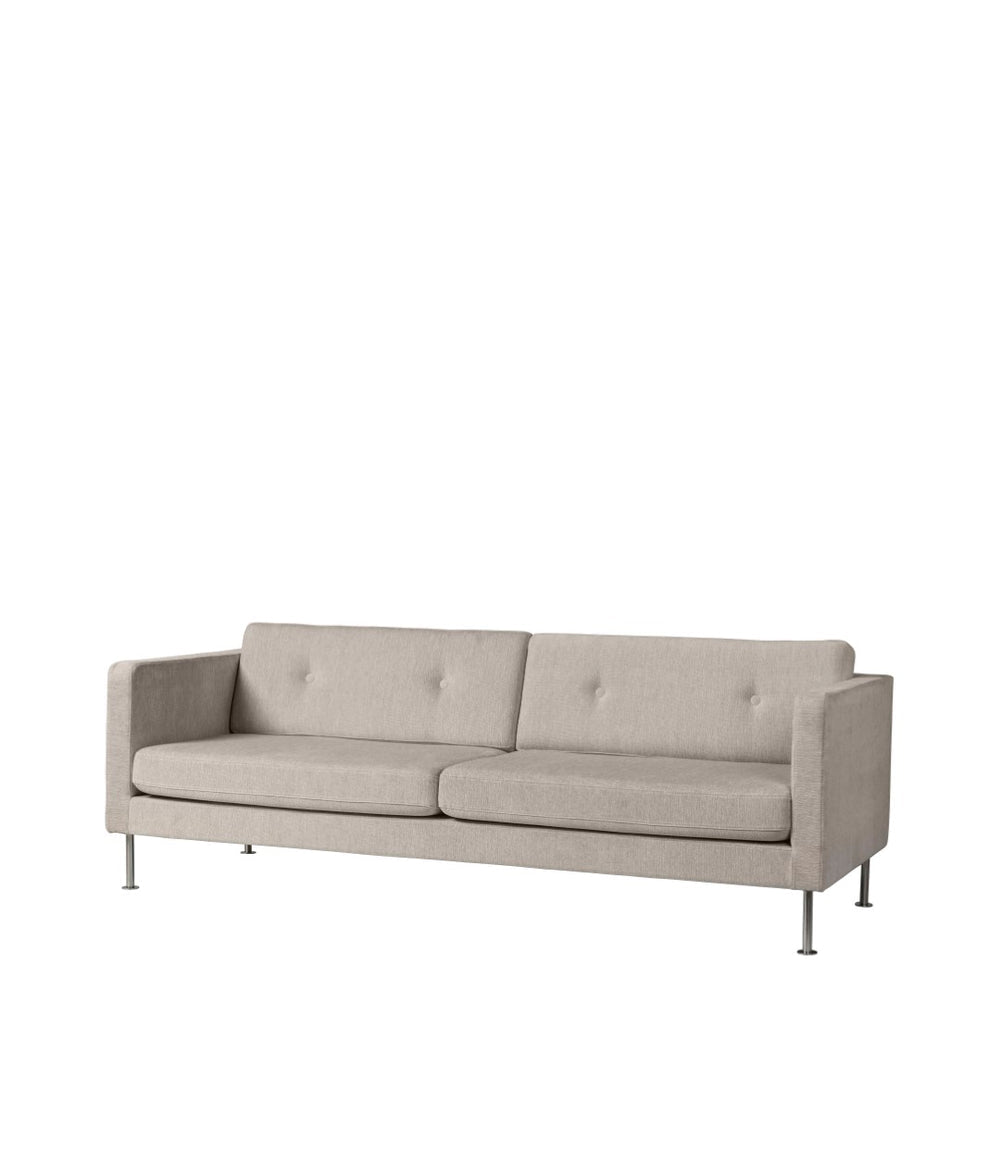 FDB Møbler Firhøj 2,5 pers. couch in powder-coated steel (tangent, beige)