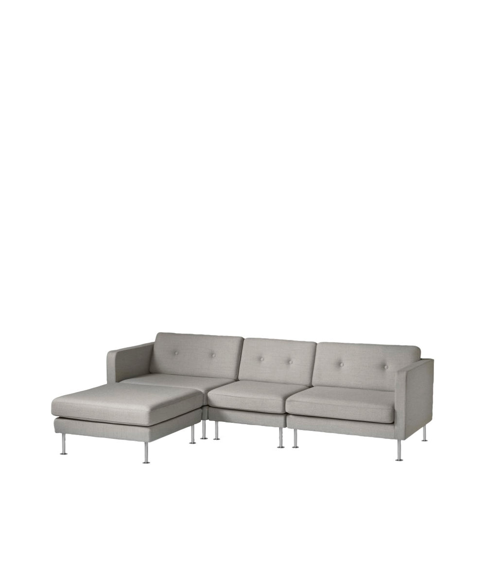 FDB Møbler Firhøj Pouf Module in powder-coated steel (beige grey)