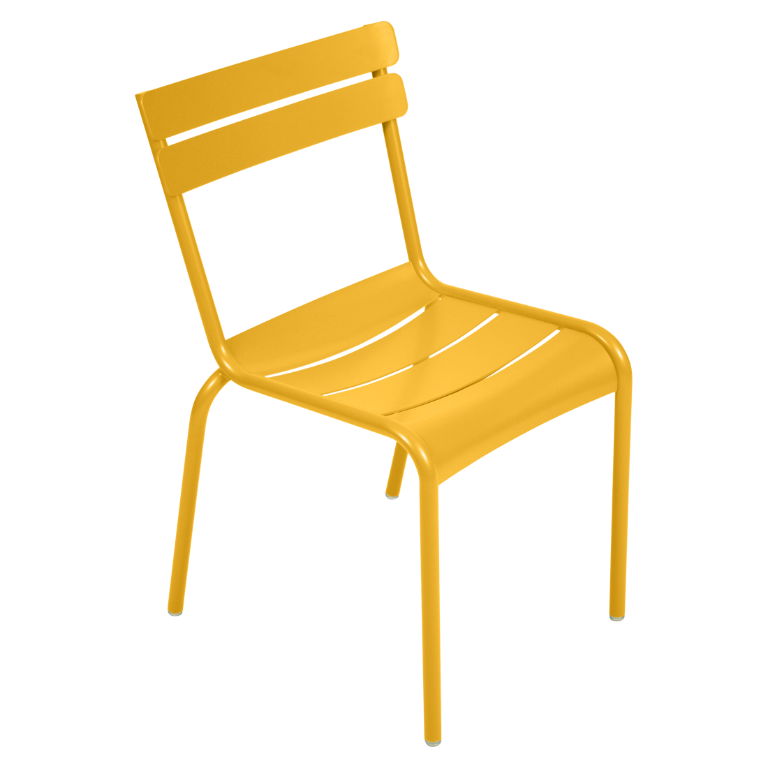 Fermob Luxembourg Side Chair in Honey powder-coated steel, the Luxembourg garden chair from France