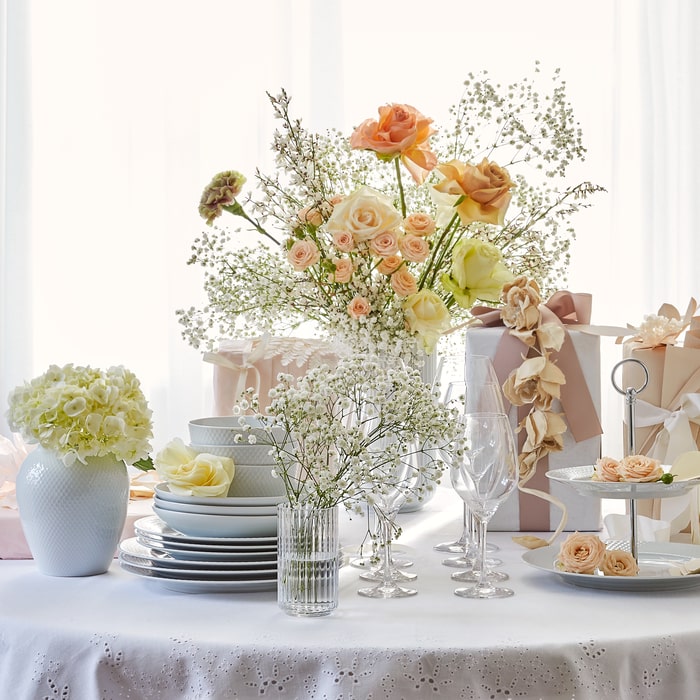 Lyngby Porcelain Glass Vases