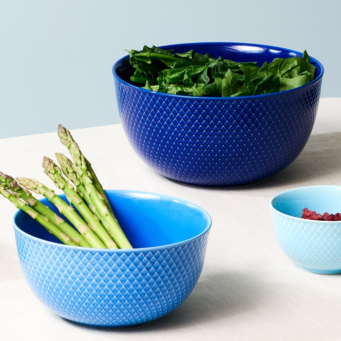 Lyngby Porcelain Rhombe Color Bowls