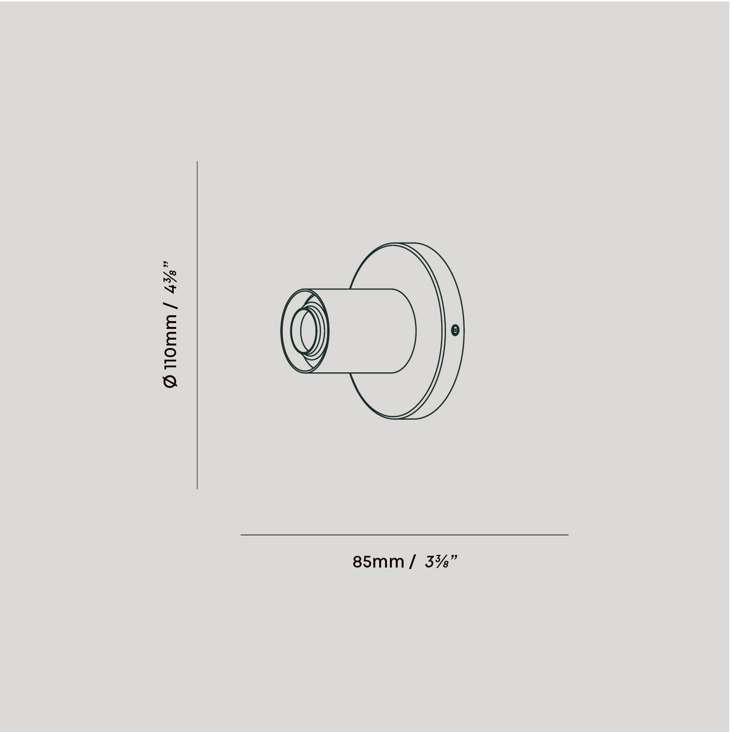 Lochan Wall Light dimension diagram