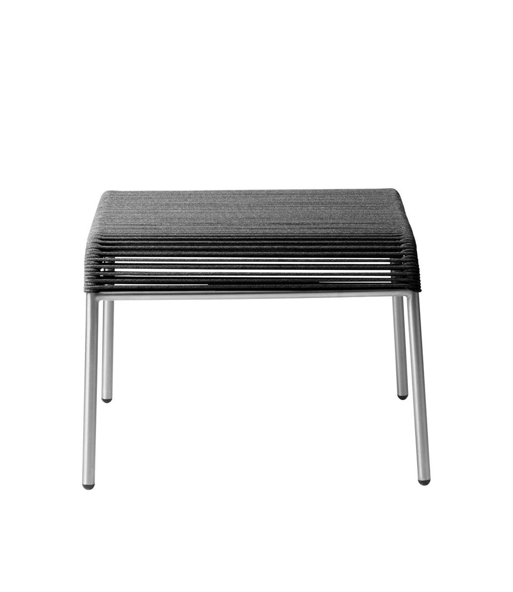 FDB Møbler Teglgaard Cord Footrest in black-stained, designed by Thomas Alken