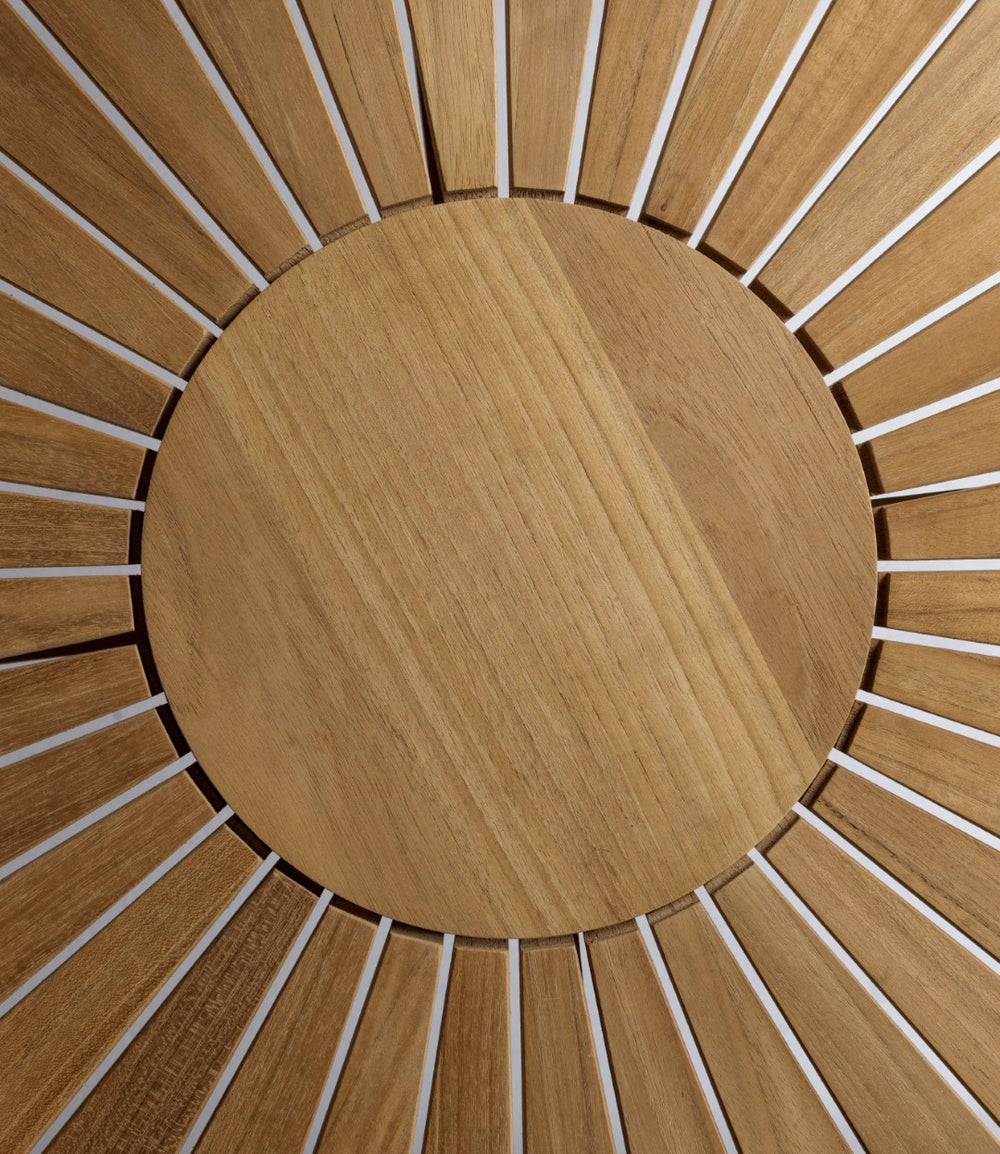 FDB Møbler Sammen Round garden table in solid oak, designed by Thomas Alken