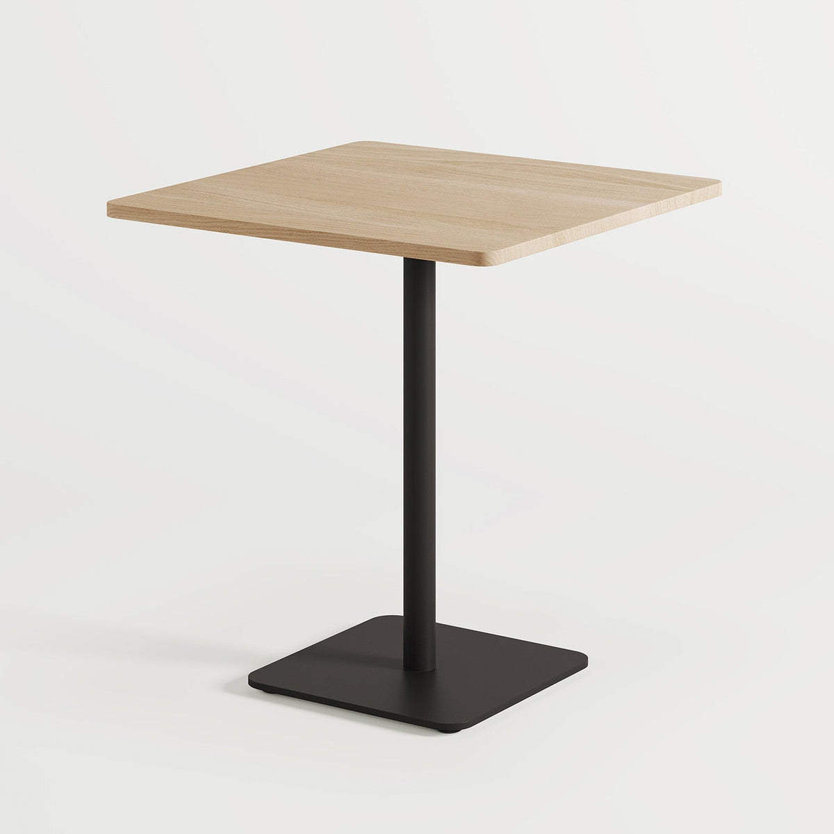 Tiptoe MOKA Bistro Table, square in Graphite Black, solid oak top on a powder-coated steel base
