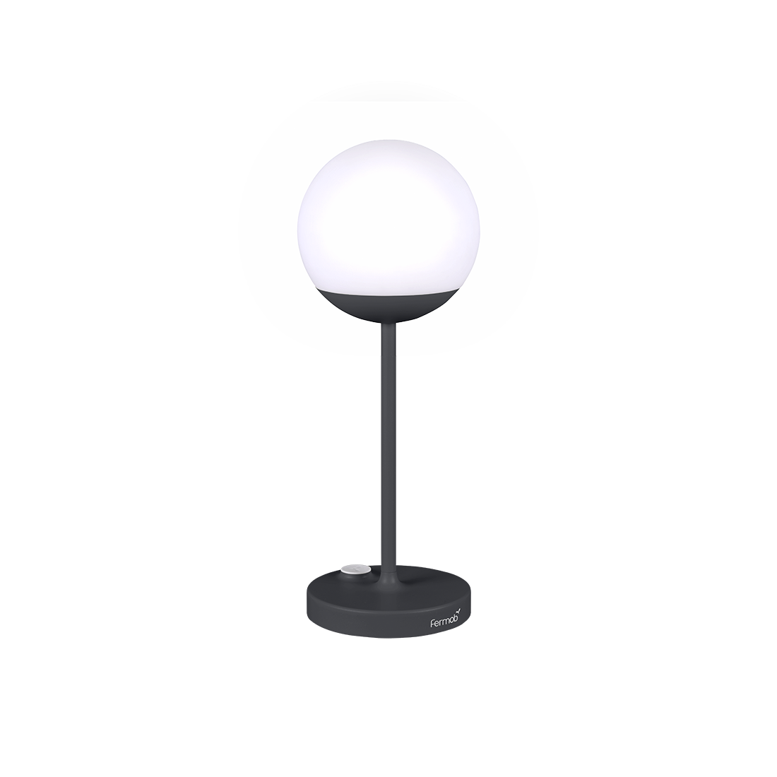 Fermob Mooon! Lamp H.16 in. in Anthracite powder-coated steel, outdoor lighting from France