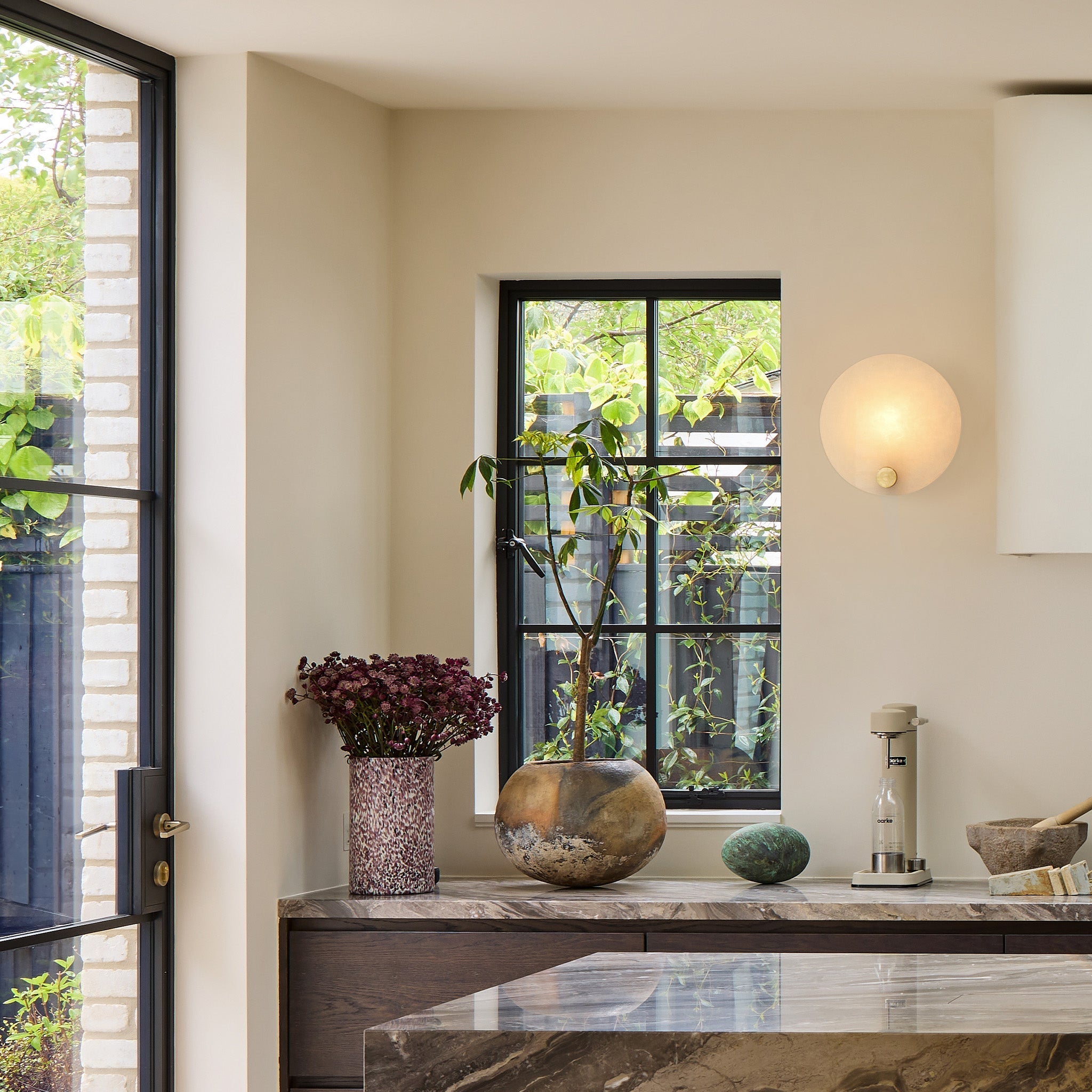 Tala Magma Wall Light — Recycled Glass & Brass wall light (alternate view)
