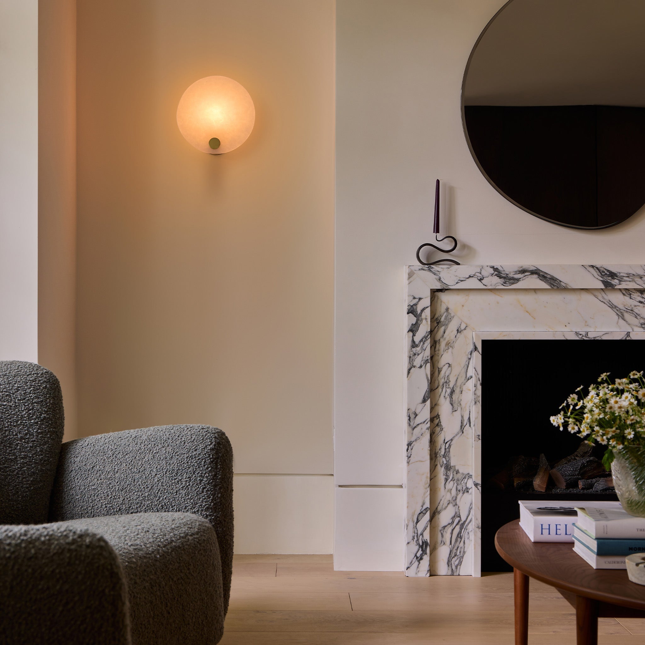 Tala Magma Wall Light — Recycled Glass & Brass wall light (detail)