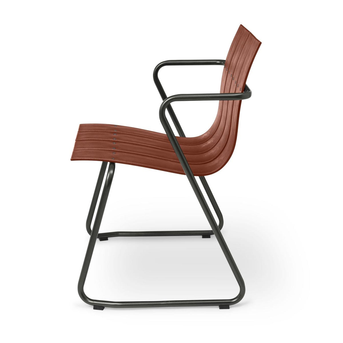 Mater Ocean Chair in Burnt Red, recycled post-consumer e-waste plastic