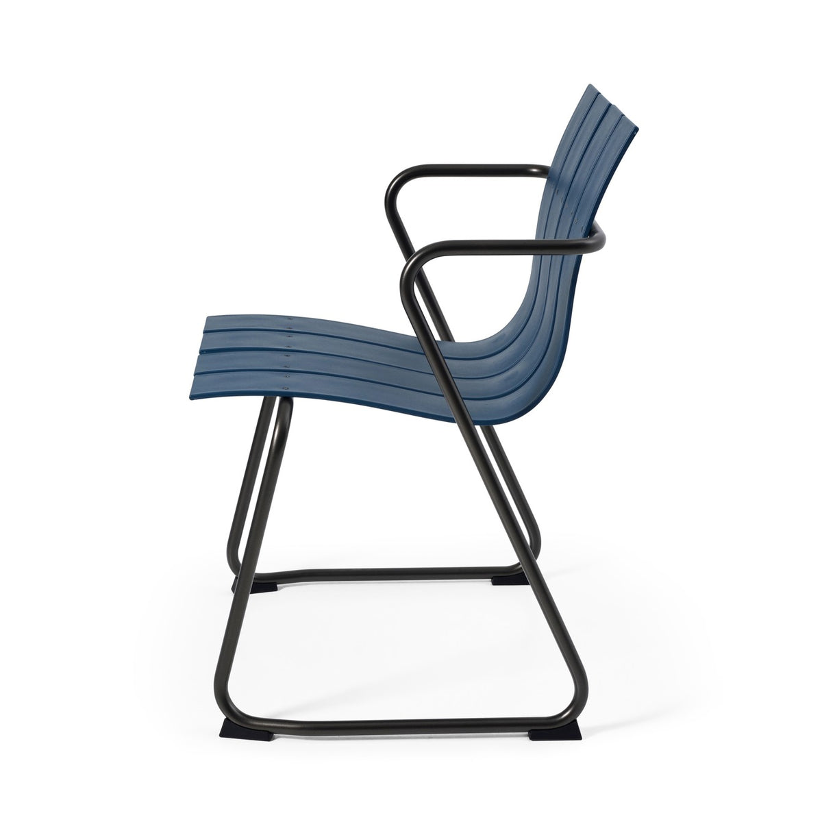 Mater Ocean Chair in Dusty Blue, recycled post-consumer e-waste plastic