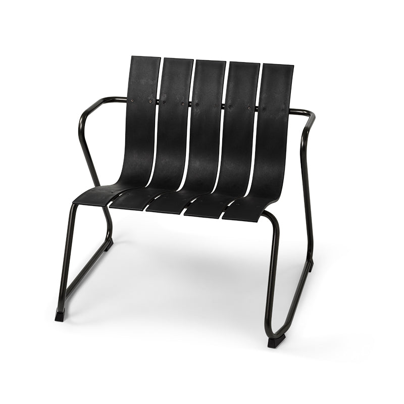 Mater Ocean Lounge Chair in Black, recycled ocean waste plastic