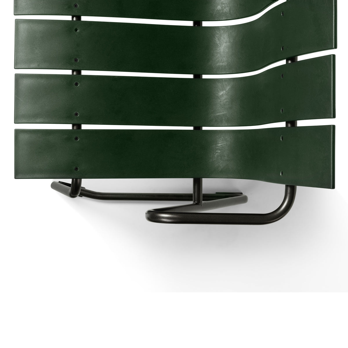 Detail of Mater Ocean Bench showing slats of recycled pharma plastic waste