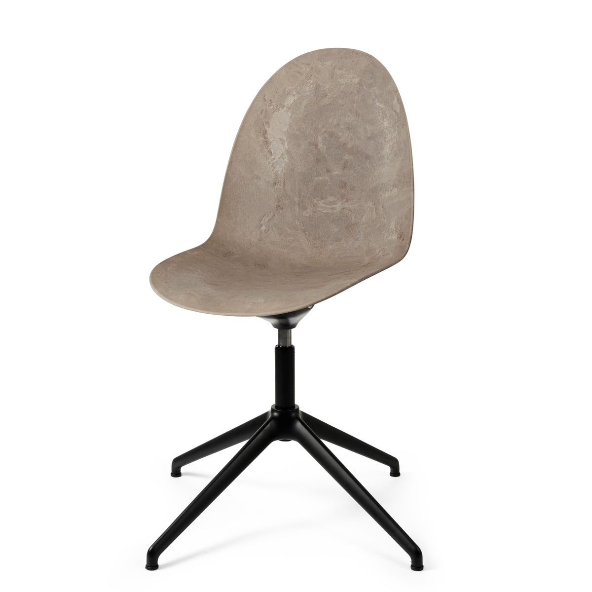 Mater Eternity Swivel Chair in Coffee Waste Light, Matek shell on a recycled aluminum base
