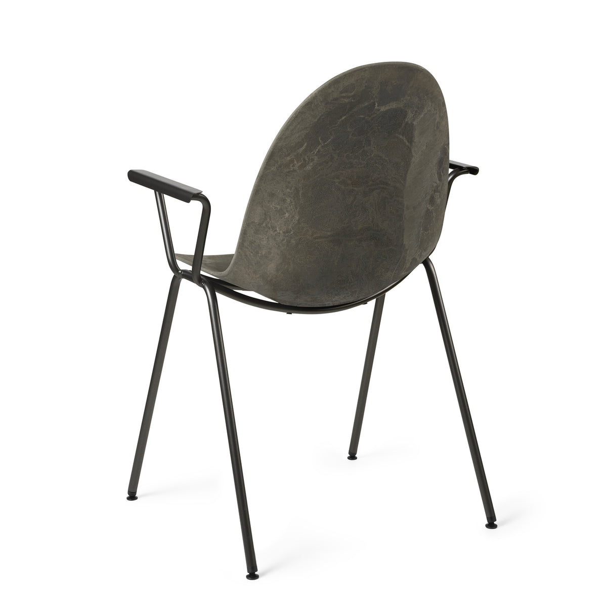 Mater Eternity Arm Chair in Coffee Waste Dark, Matek shell on a recycled steel frame