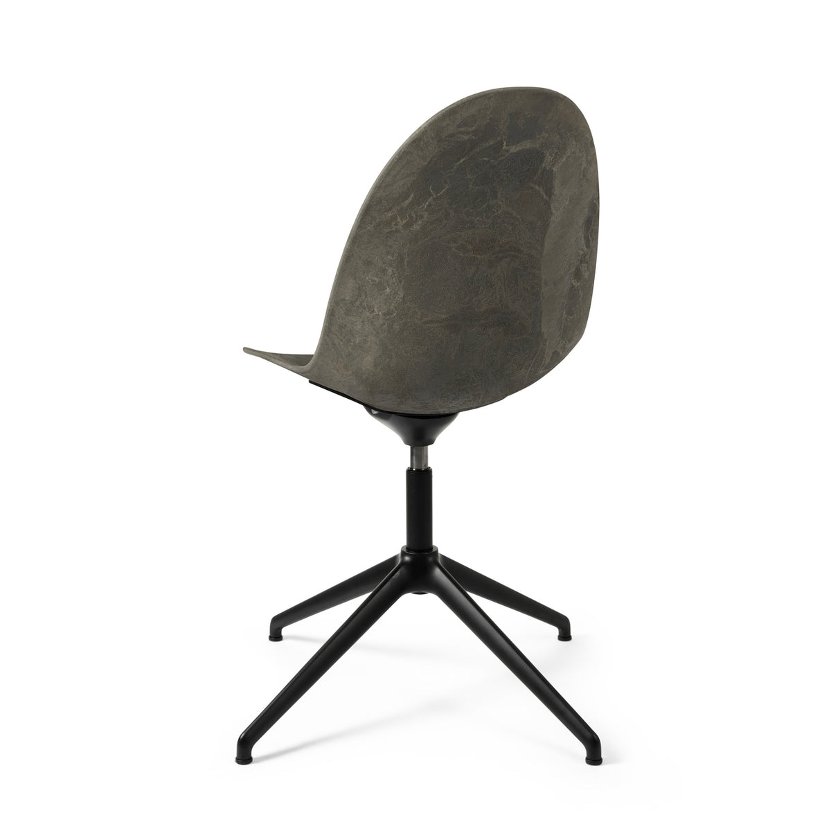 Mater Eternity Swivel Chair in Coffee Waste Dark, Matek shell on a recycled aluminum base
