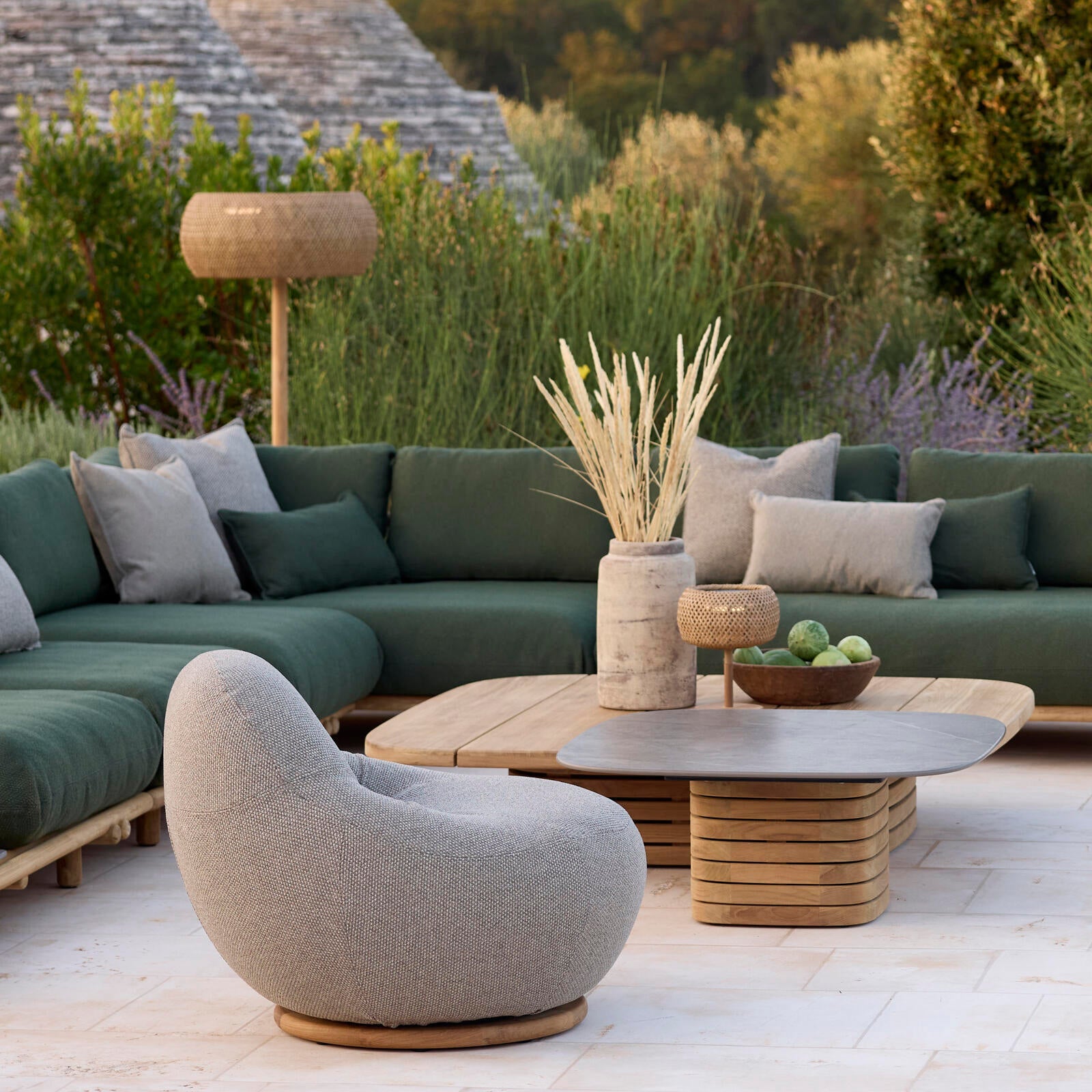 Gem Lounge Chair with Teak Swivel