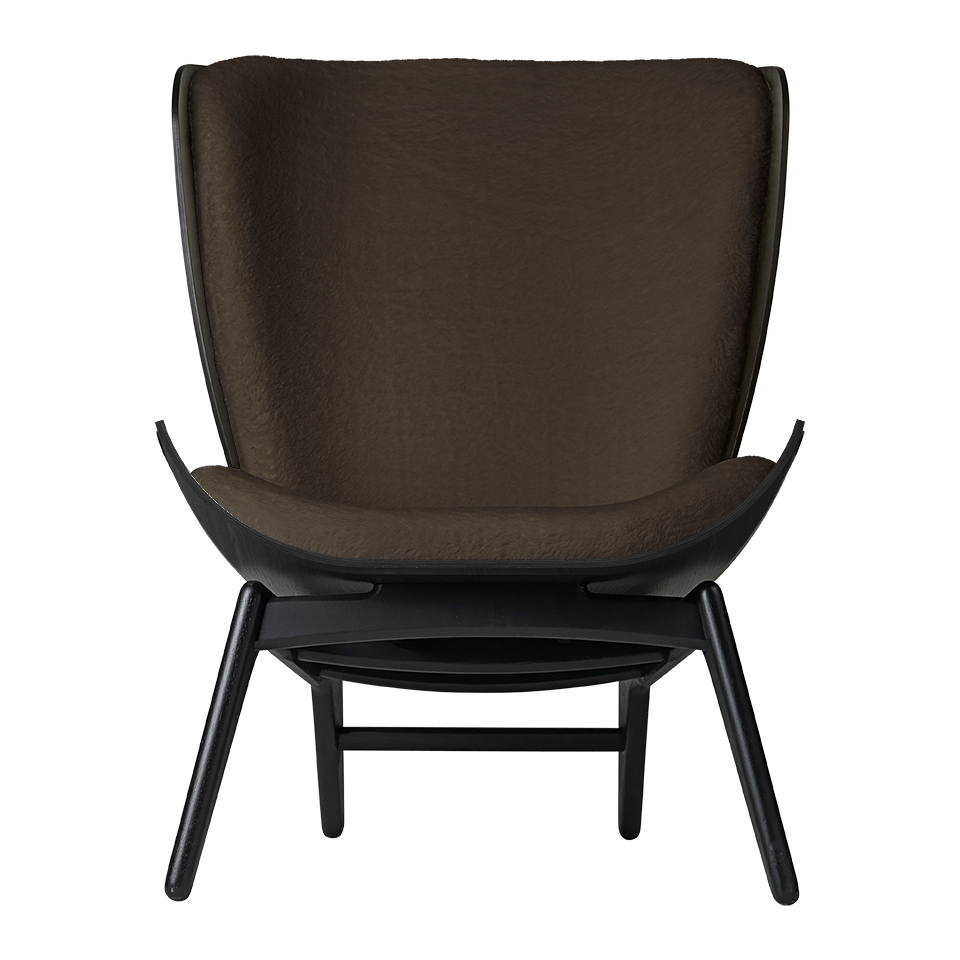UMAGE The Reader Wing Chair, Black Oak