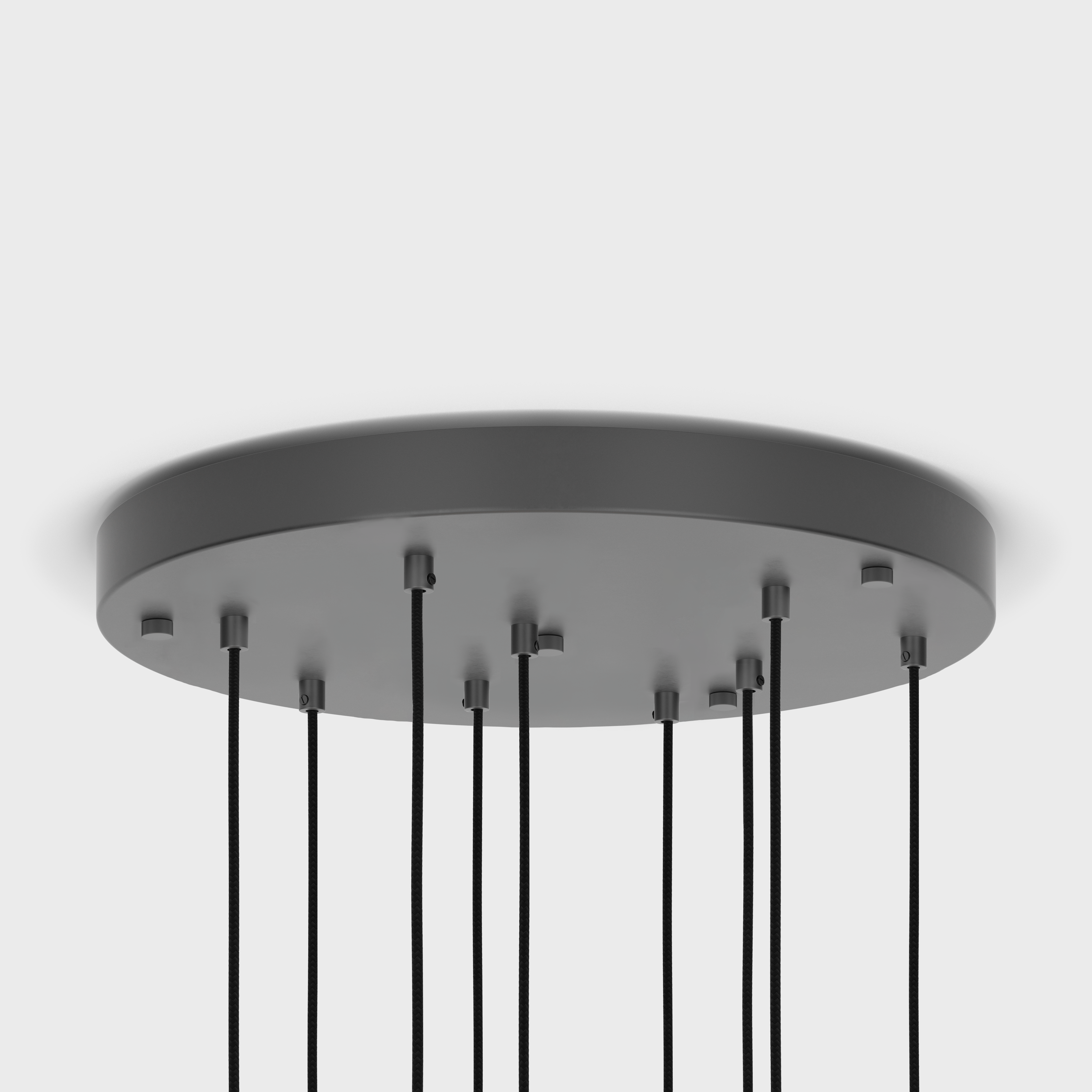 Tala Nine Pendant black canopy detail, grey background