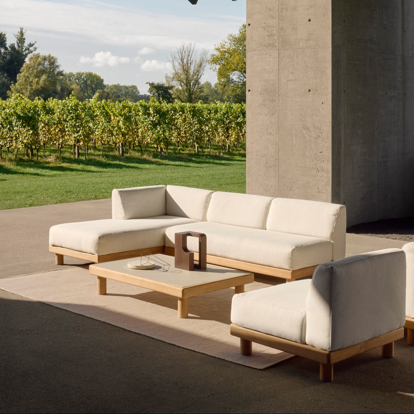 Monocle Concrete Outdoor Coffee Table