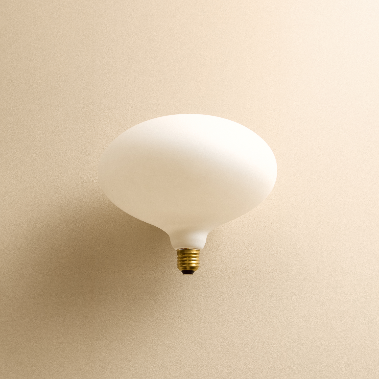 Tala Bower Pendant Light, Large, in Oyster White + Oval II — profile view