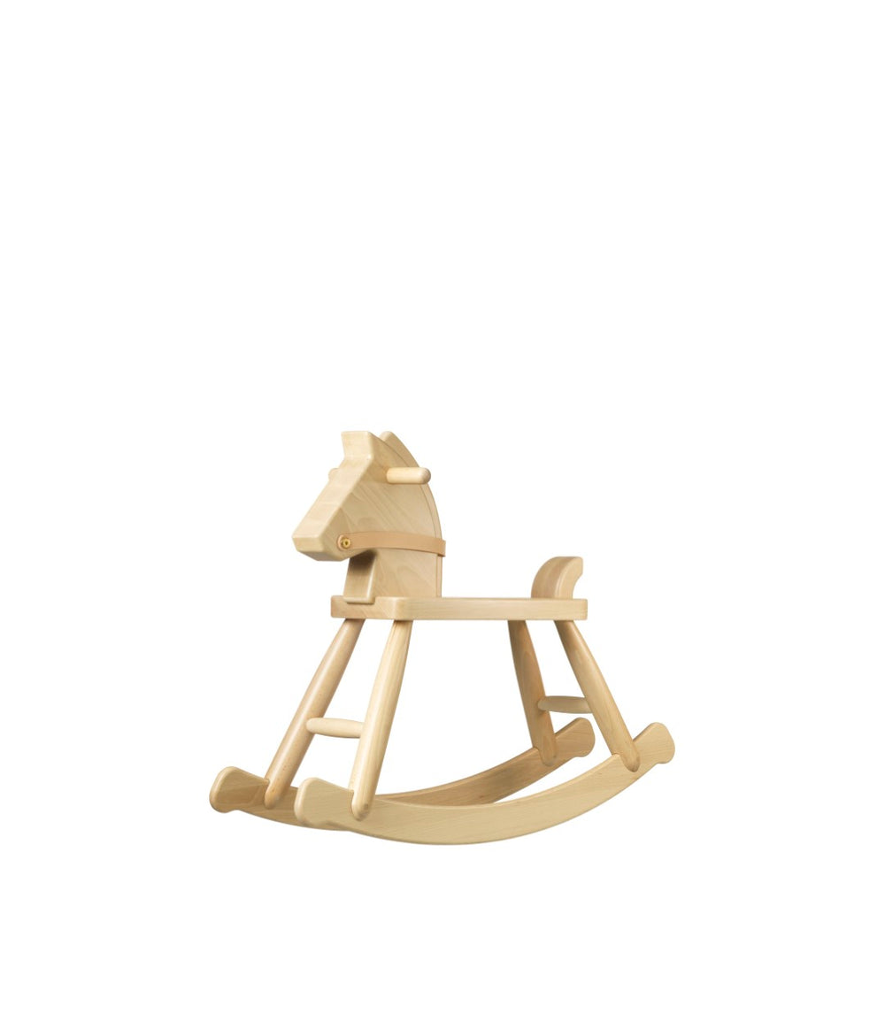 FDB Møbler Children rocking horse in solid beech, designed by Børge Mogensen