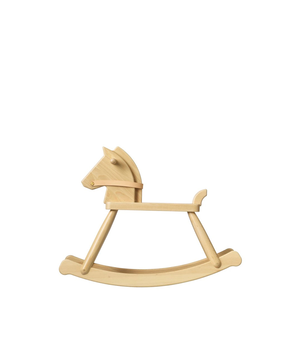 FDB Møbler Children rocking horse in solid beech, designed by Børge Mogensen