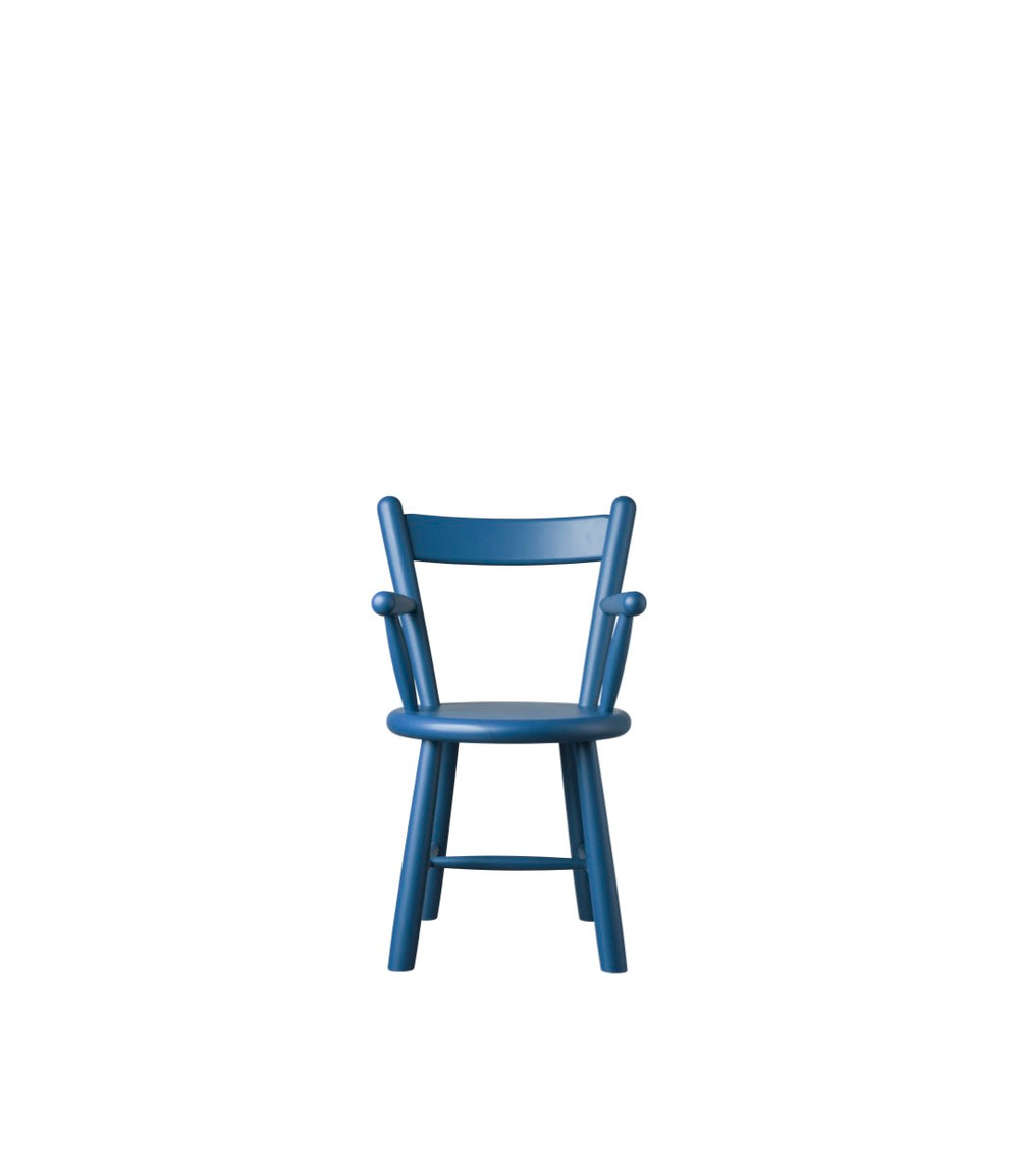 FDB Møbler Children's chair in solid beech (blue), designed by Børge Mogensen