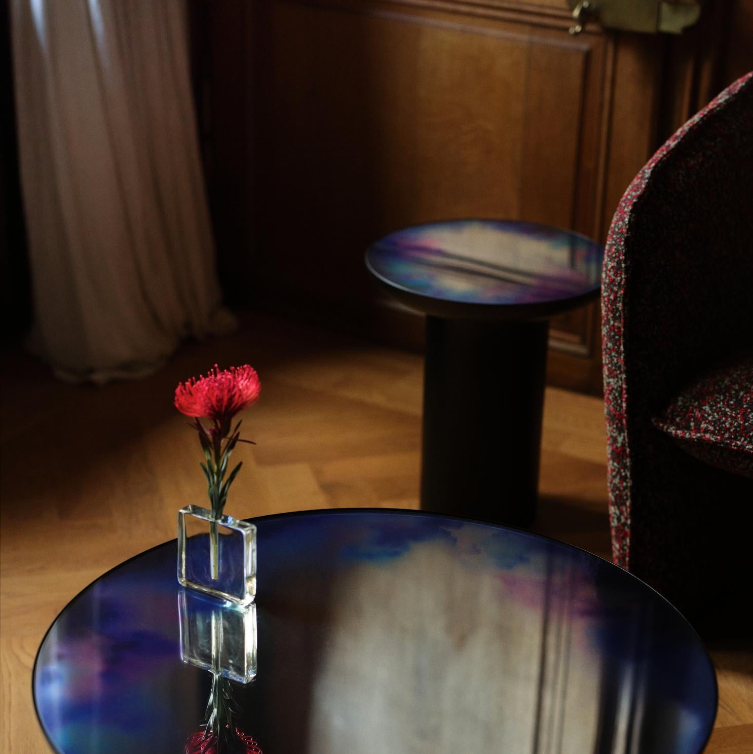 Petite Friture Francis Mirror Coffee Table styled in a designer interior, designed by Constance Guisset