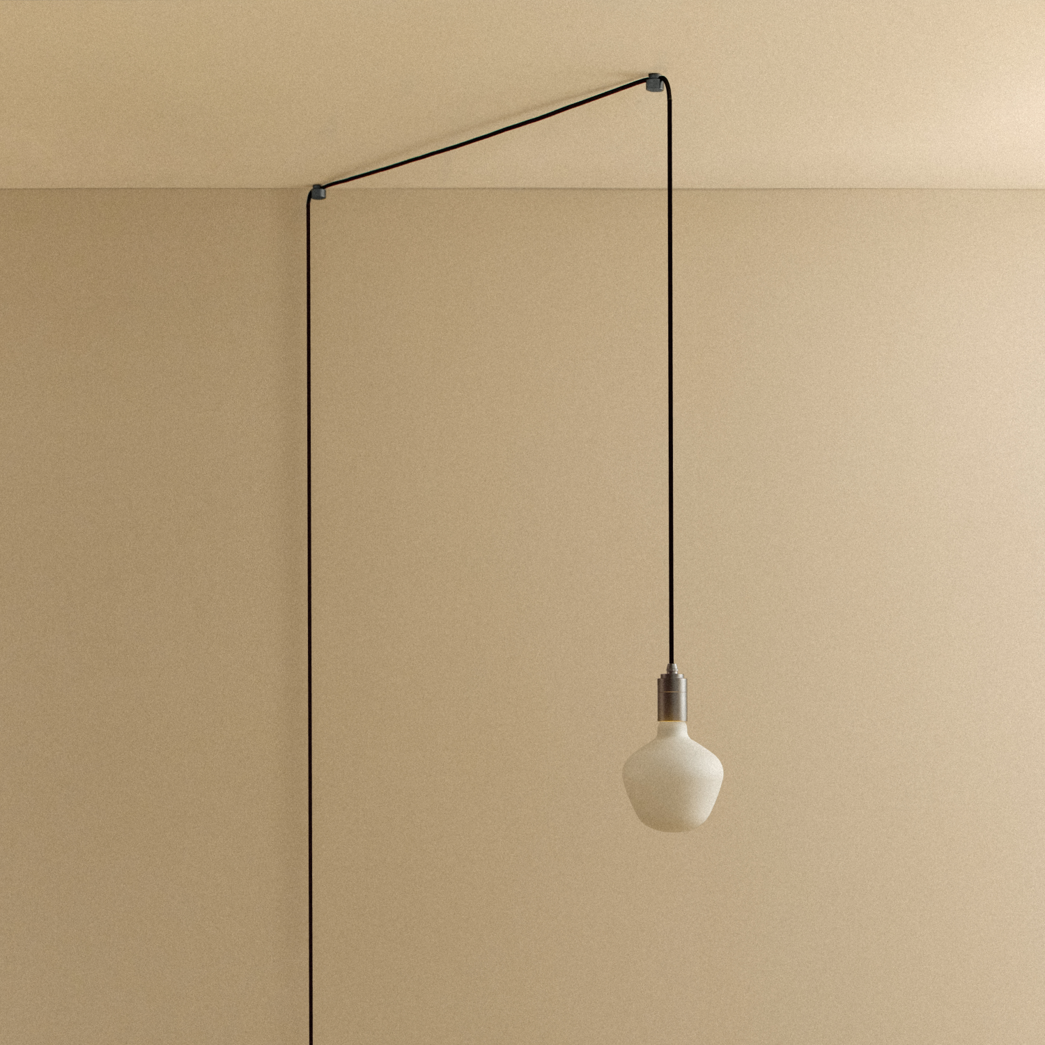 Enno Plug-In Pendant Light in Graphite, unlit