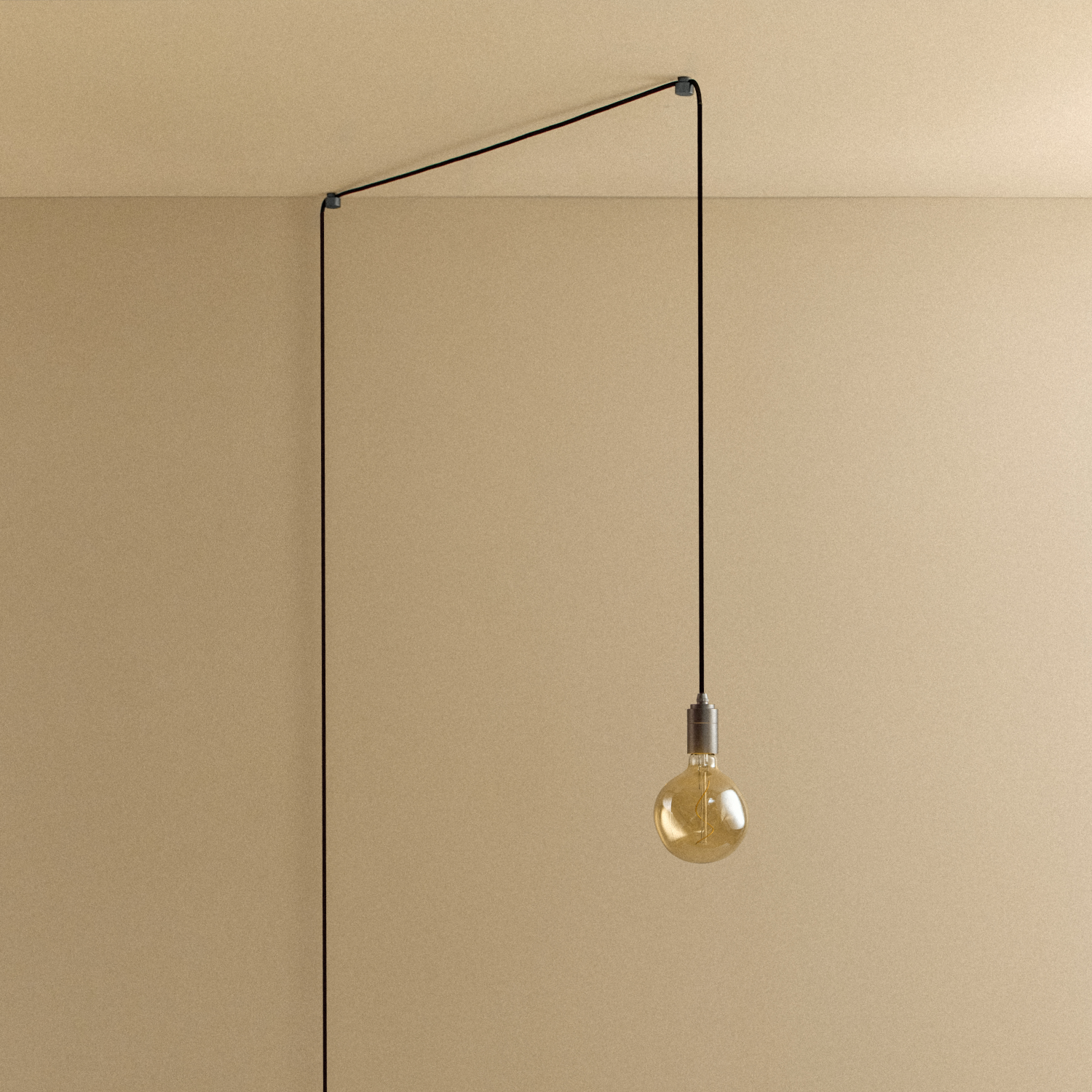 Tala Voronoi I Plug-In Pendant in Graphite, light off, studio shot