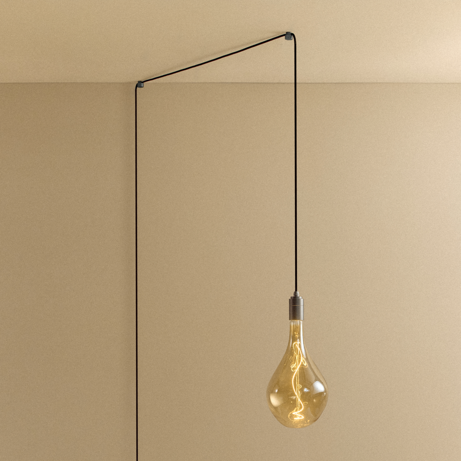 Voronoi III Plug-In Pendant by Tala in Graphite — product shot, light on