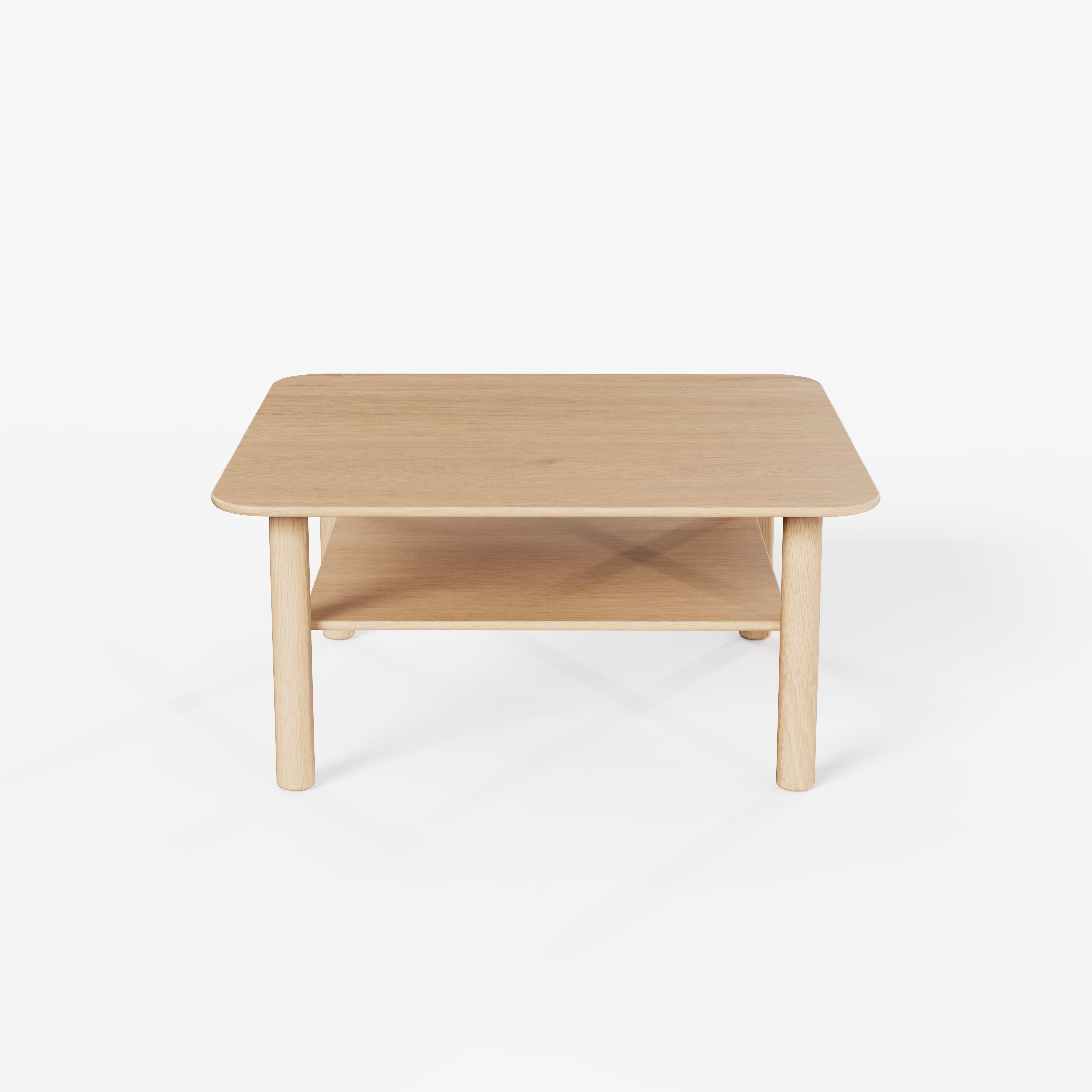 Case Port square coffee table in FSC-certified oak, designed by Matthew Hilton.