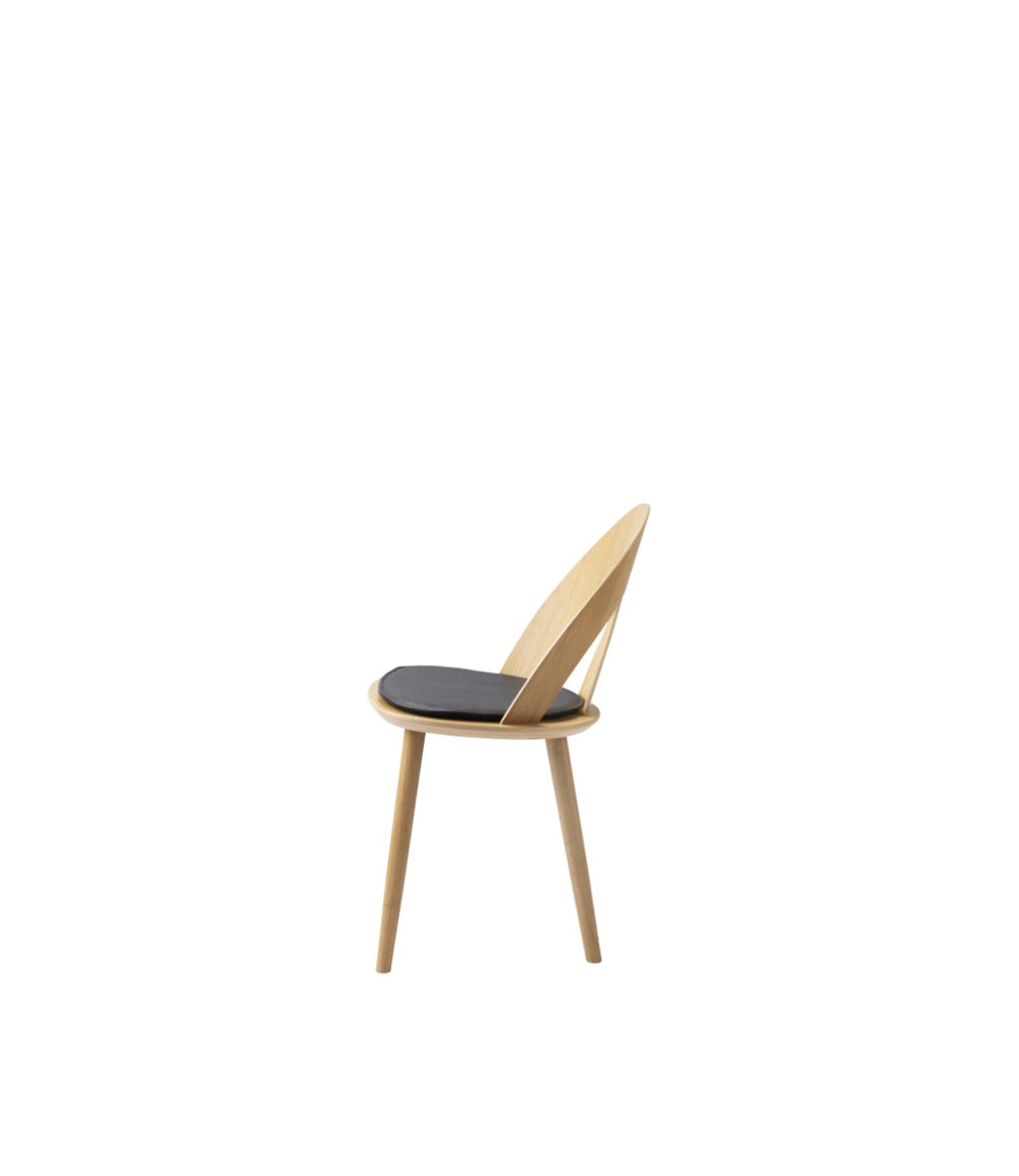 FDB Møbler Nøje Seat cushion in black-stained leather