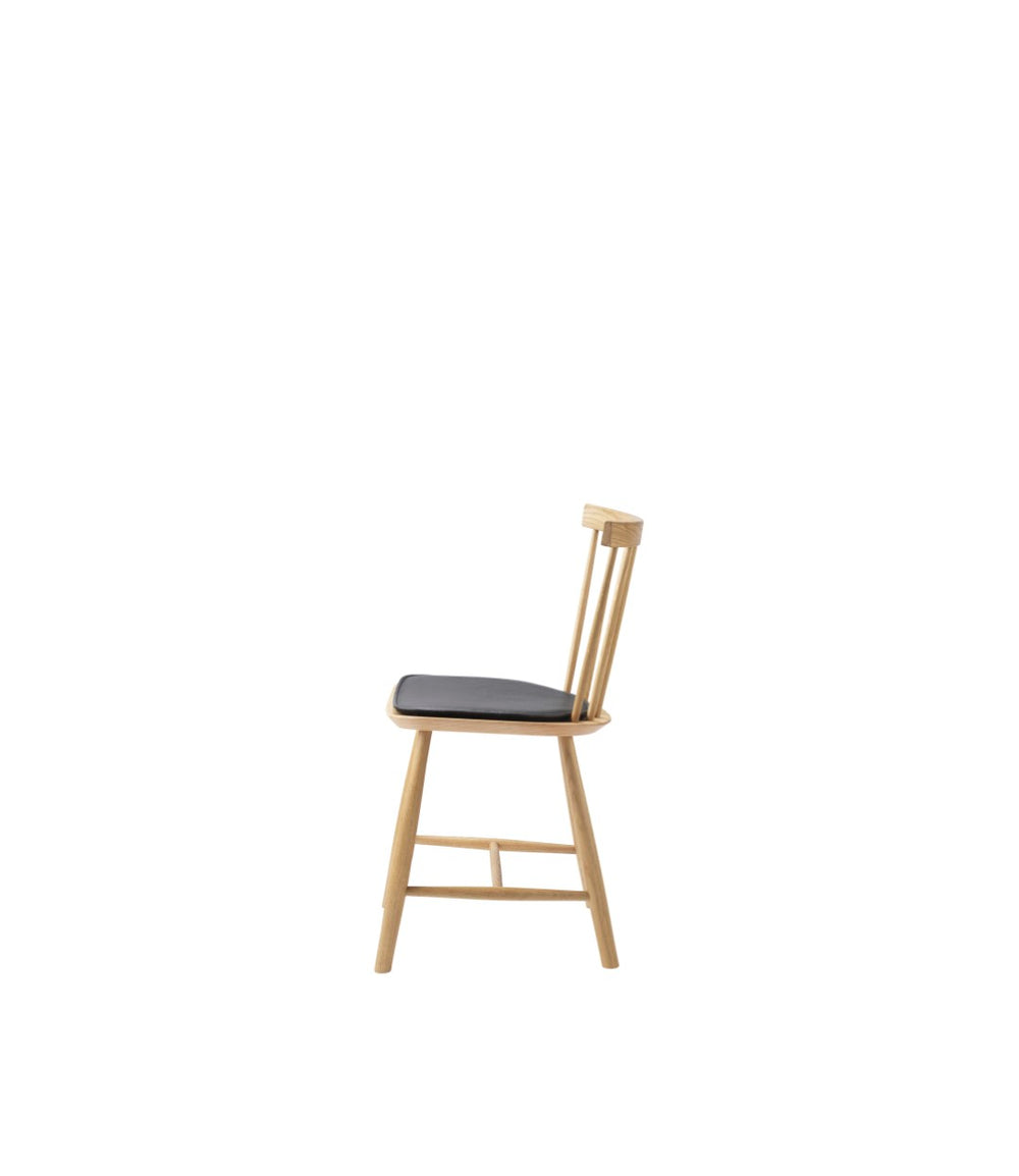 FDB Møbler Nøje Seat cushion in black-stained leather